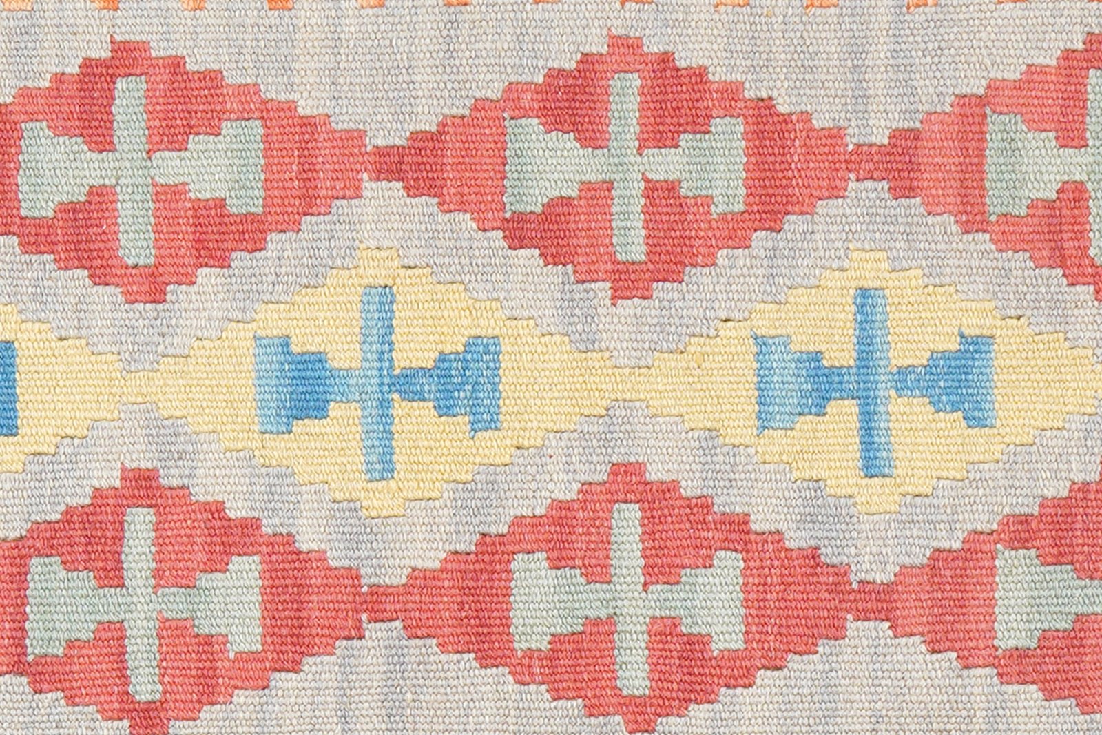 Kelim Gashgai — Handmade, 82x237 cm, Grey, 100% Virgin Wool | View 5