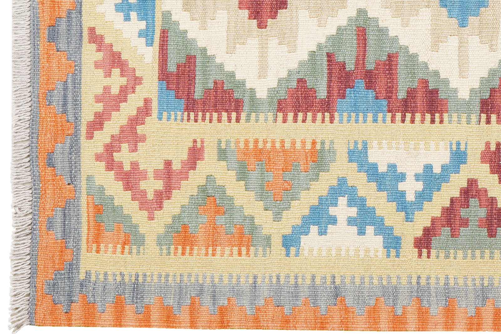 Kelim Gashgai — Handgefertigt, 147x104 cm, Gelb, 100% Virgin Wool | View 4