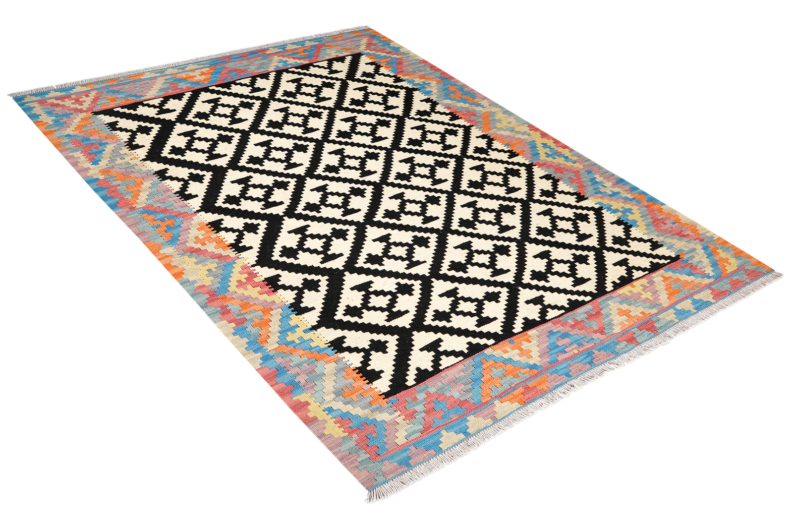 Kelim Gashgai — Handgefertigt, 193x152 cm, Bunt, 100% Virgin Wool | View 5