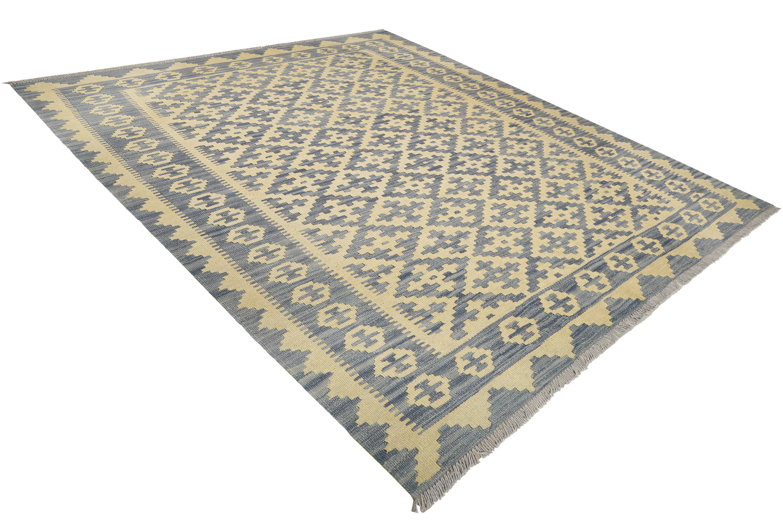 Kelim Gashgai — Handgefertigt, 229x169 cm, Grau, 100% Virgin Wool | View 5