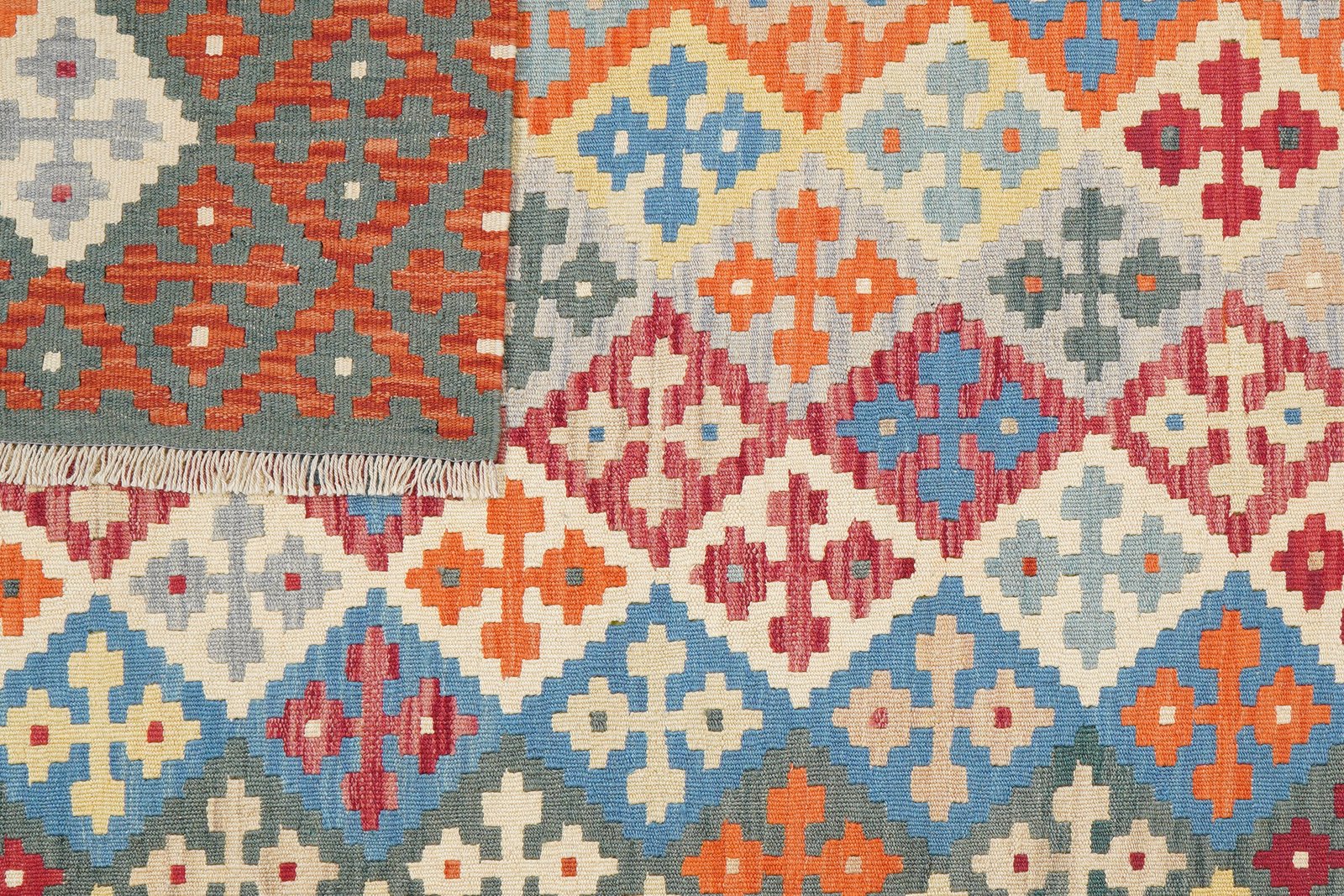 Kelim Gashgai — Handmade, 176x241 cm, Multicolor, 100% Virgin Wool | View 6
