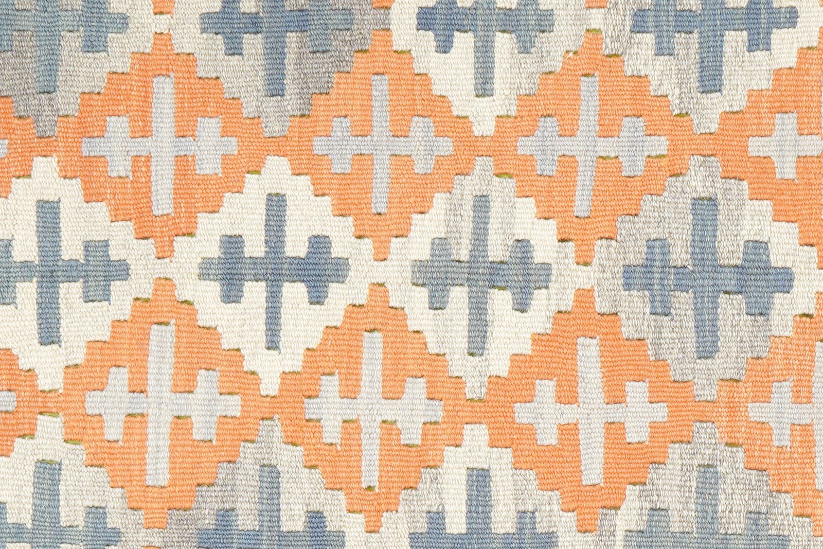 Kelim Gashgai — Handmade, 125x176 cm, Orange, 100% Virgin Wool | View 5