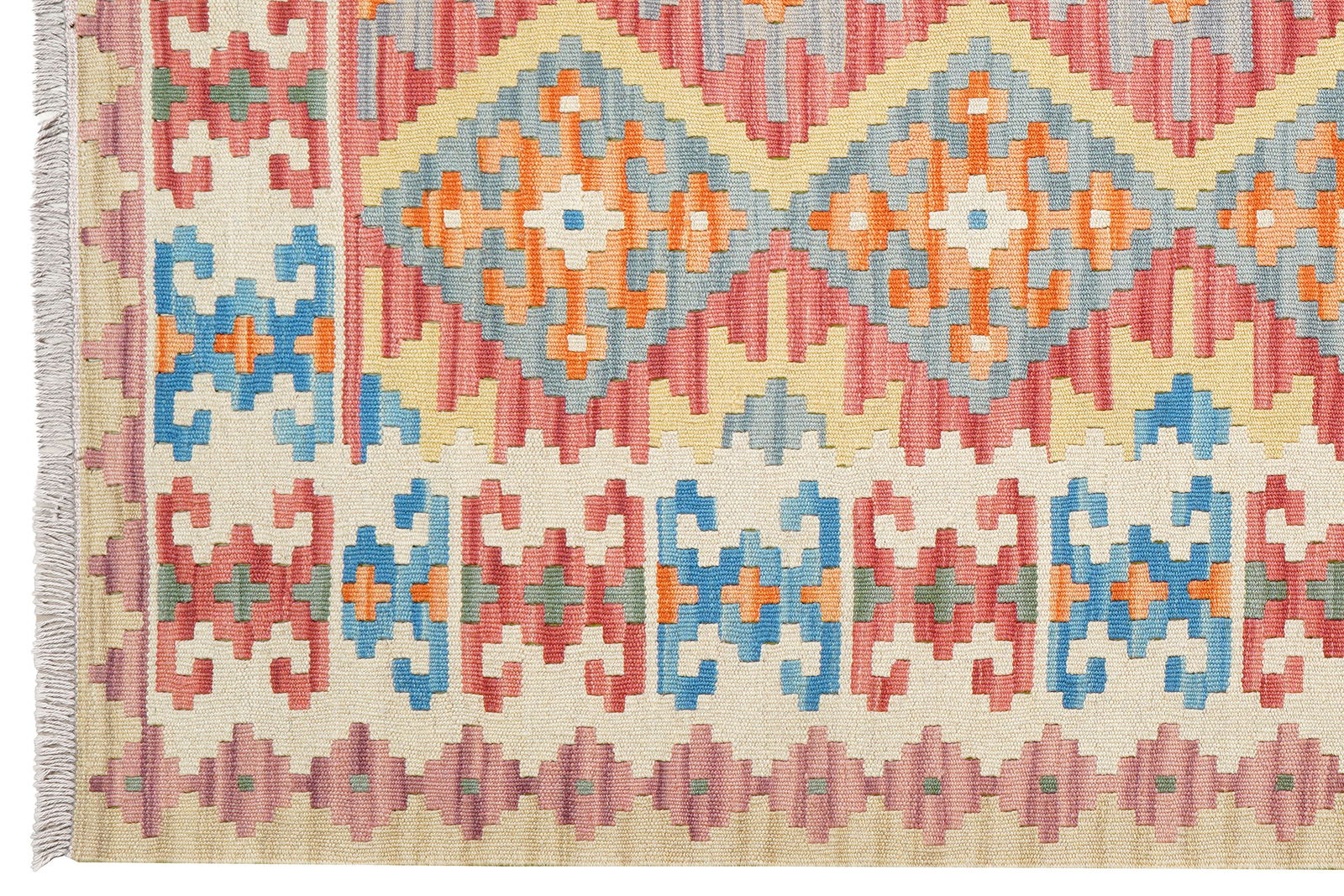 Kelim Gashgai — Handgefertigt, 196x157 cm, Bunt, 100% Virgin Wool | View 4