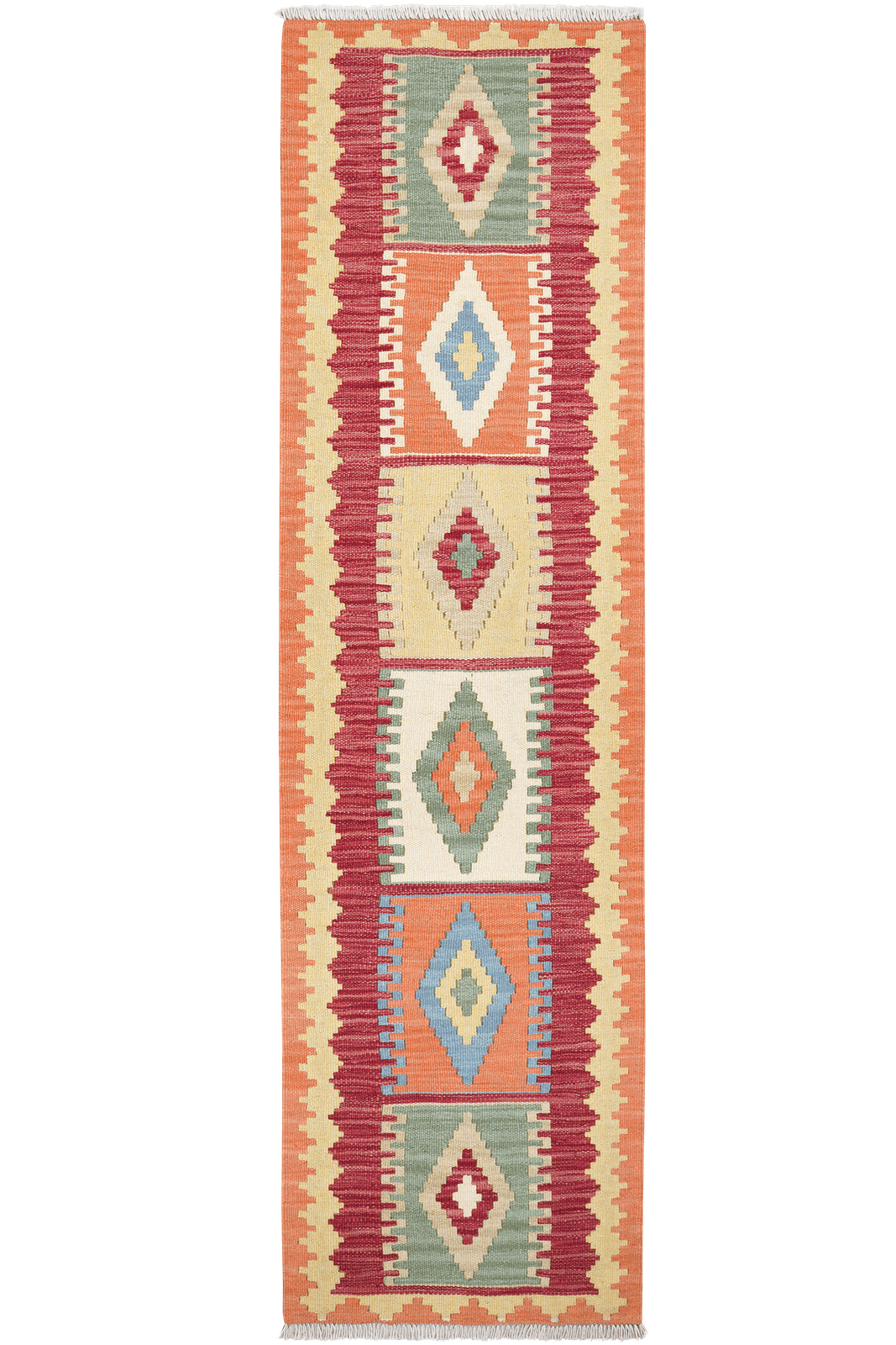 Kelim Gashgai — Handmade, 59x214 cm, Multicolor, 100% Virgin Wool | Main view