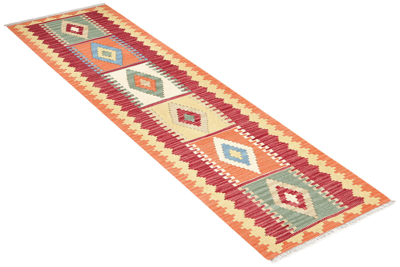 Kelim Gashgai — Handmade, 59x214 cm, Multicolor, 100% Virgin Wool | View 4