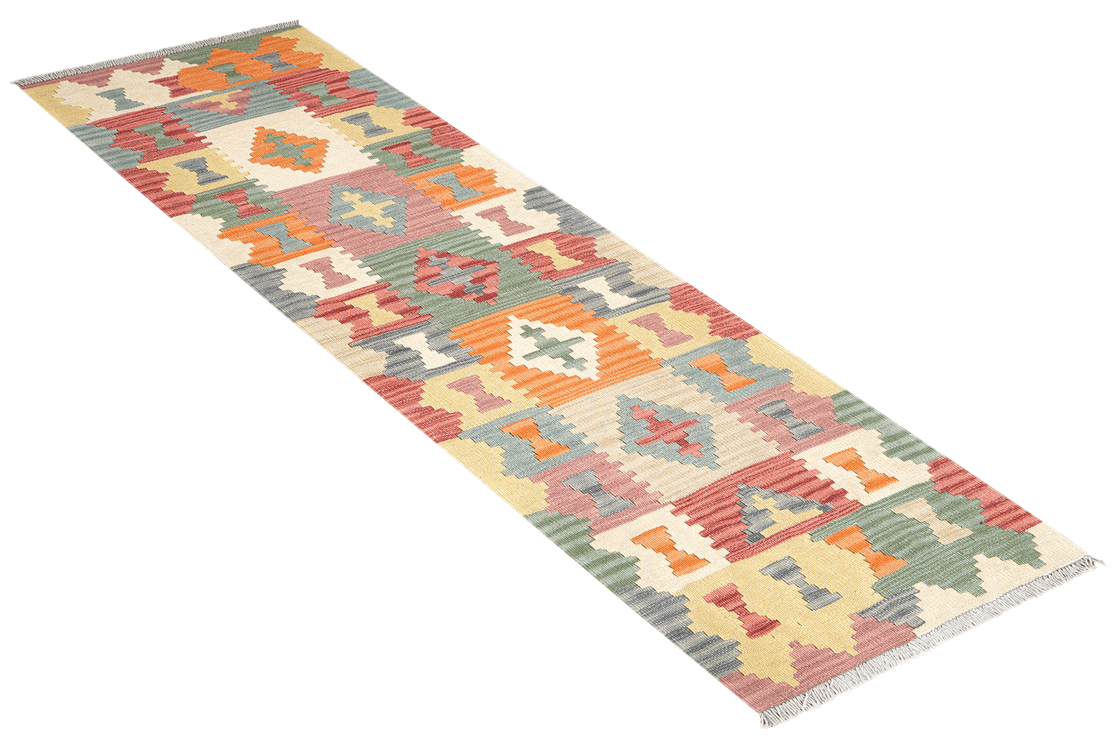 Kelim Gashgai — Handmade, 62x203 cm, Multicolor, 100% Virgin Wool | View 4