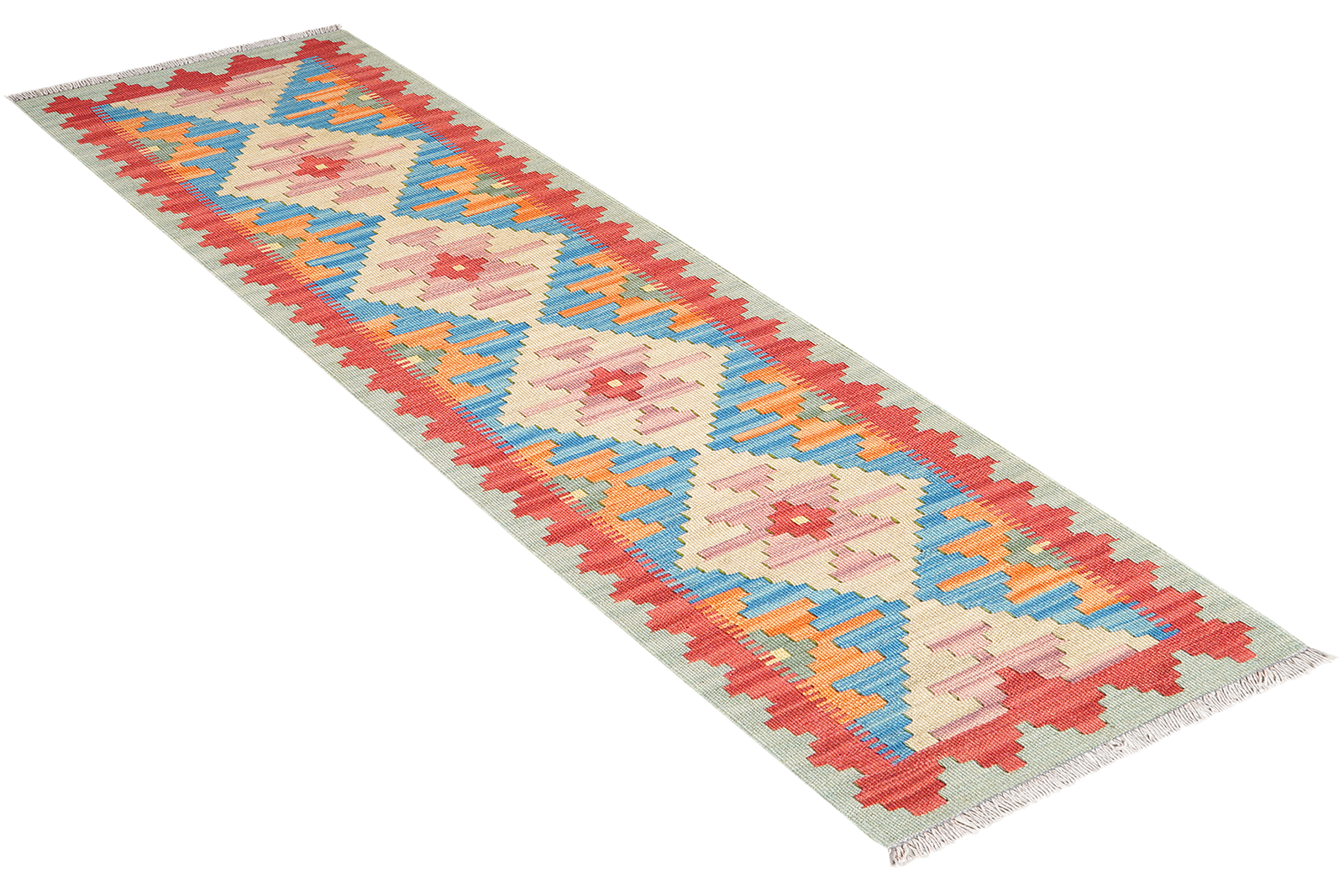 Kelim Gashgai — Handmade, 56x189 cm, Multicolor, 100% Virgin Wool | View 4