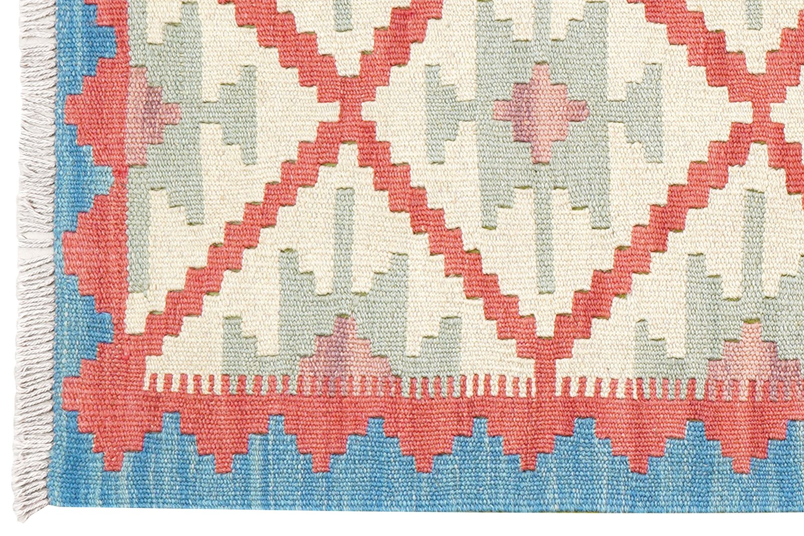 Kelim Gashgai — Handmade, 60x193 cm, Red, 100% Virgin Wool | View 3
