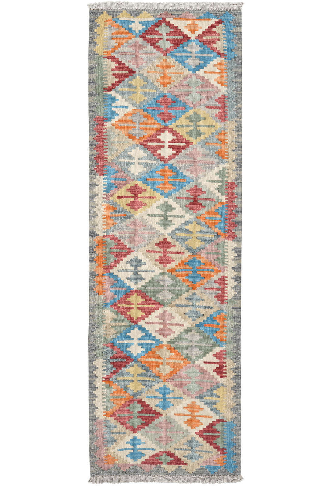Kelim Gashgai — Handmade, 62x192 cm, Multicolor, 100% Virgin Wool | Main view