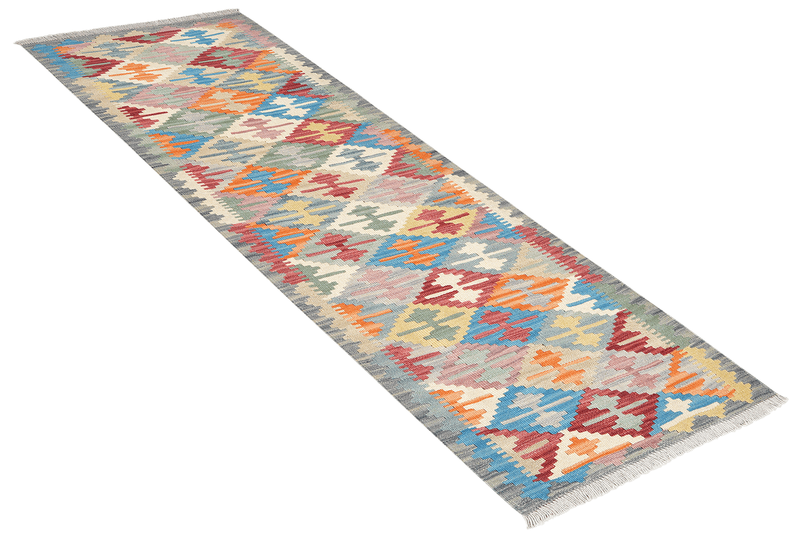 Kelim Gashgai — Handmade, 62x192 cm, Multicolor, 100% Virgin Wool | View 4