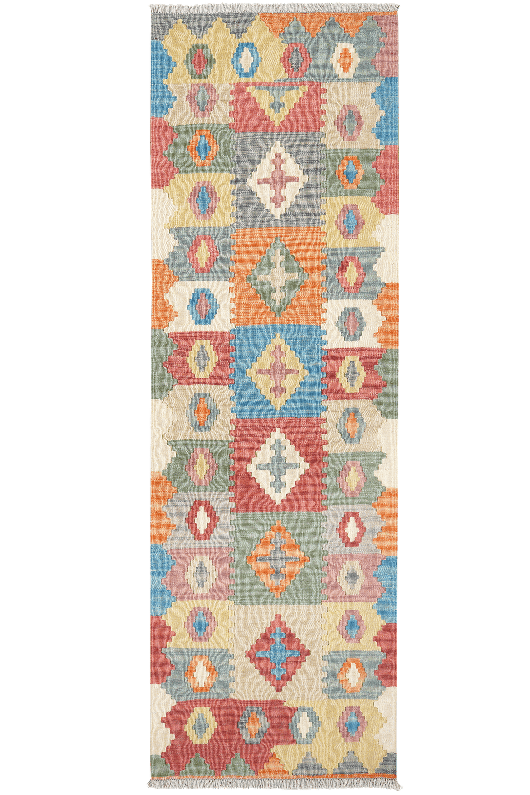 Kelim Gashgai — Handmade, 64x203 cm, Multicolor, 100% Virgin Wool | Main view