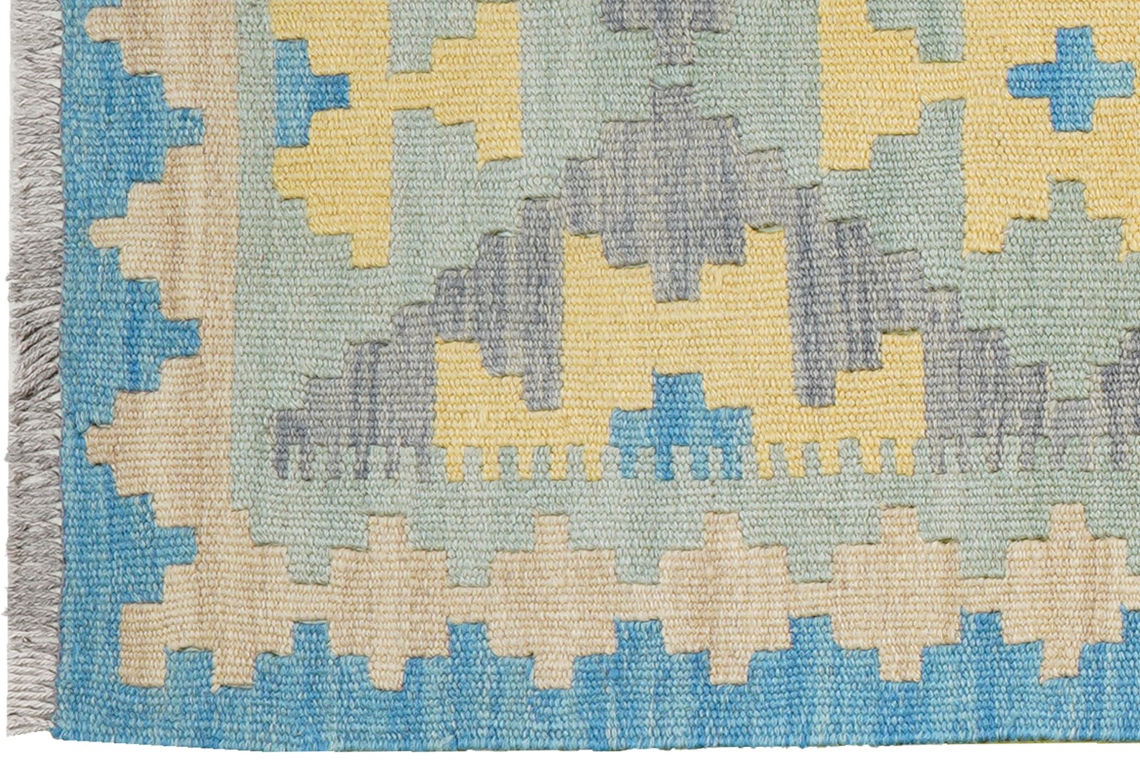 Kelim Gashgai — Handmade, 62x241 cm, Green, 100% Virgin Wool | View 3