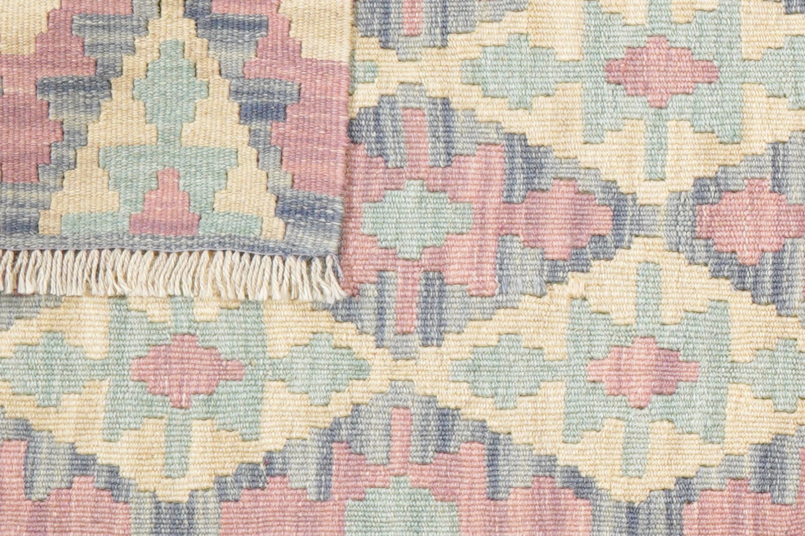 Kelim Gashgai — Handmade, 61x239 cm, Grey, 100% Virgin Wool | View 6