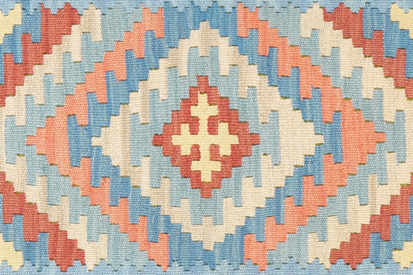 Kelim Gashgai — Handmade, 86x200 cm, Blue, 100% Virgin Wool | View 5