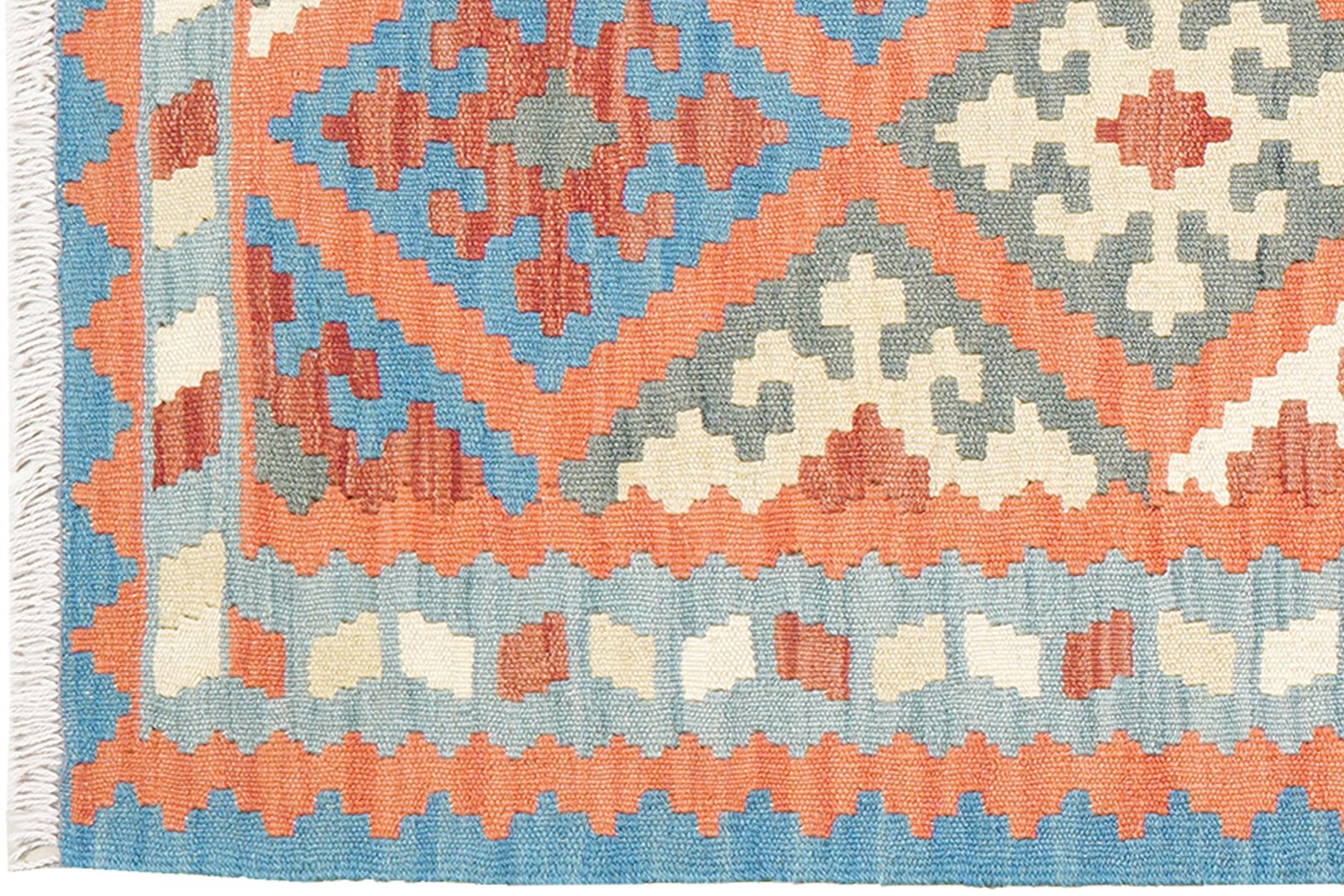 Kelim Gashgai — Handmade, 85x201 cm, Red, 100% Virgin Wool | View 3