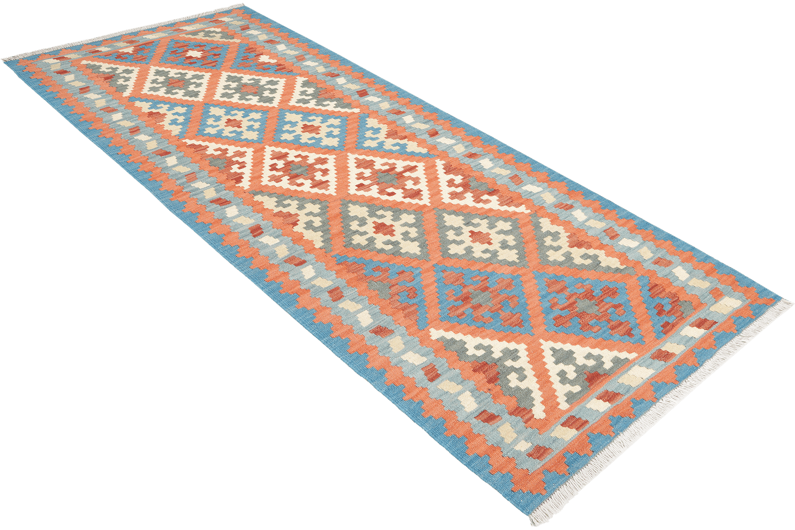 Kelim Gashgai — Handmade, 85x201 cm, Red, 100% Virgin Wool | View 4