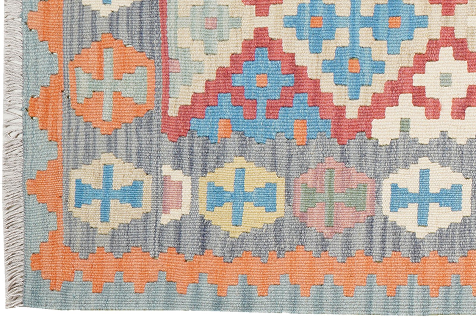Kelim Gashgai — Handmade, 86x237 cm, Multicolor, 100% Virgin Wool | View 3
