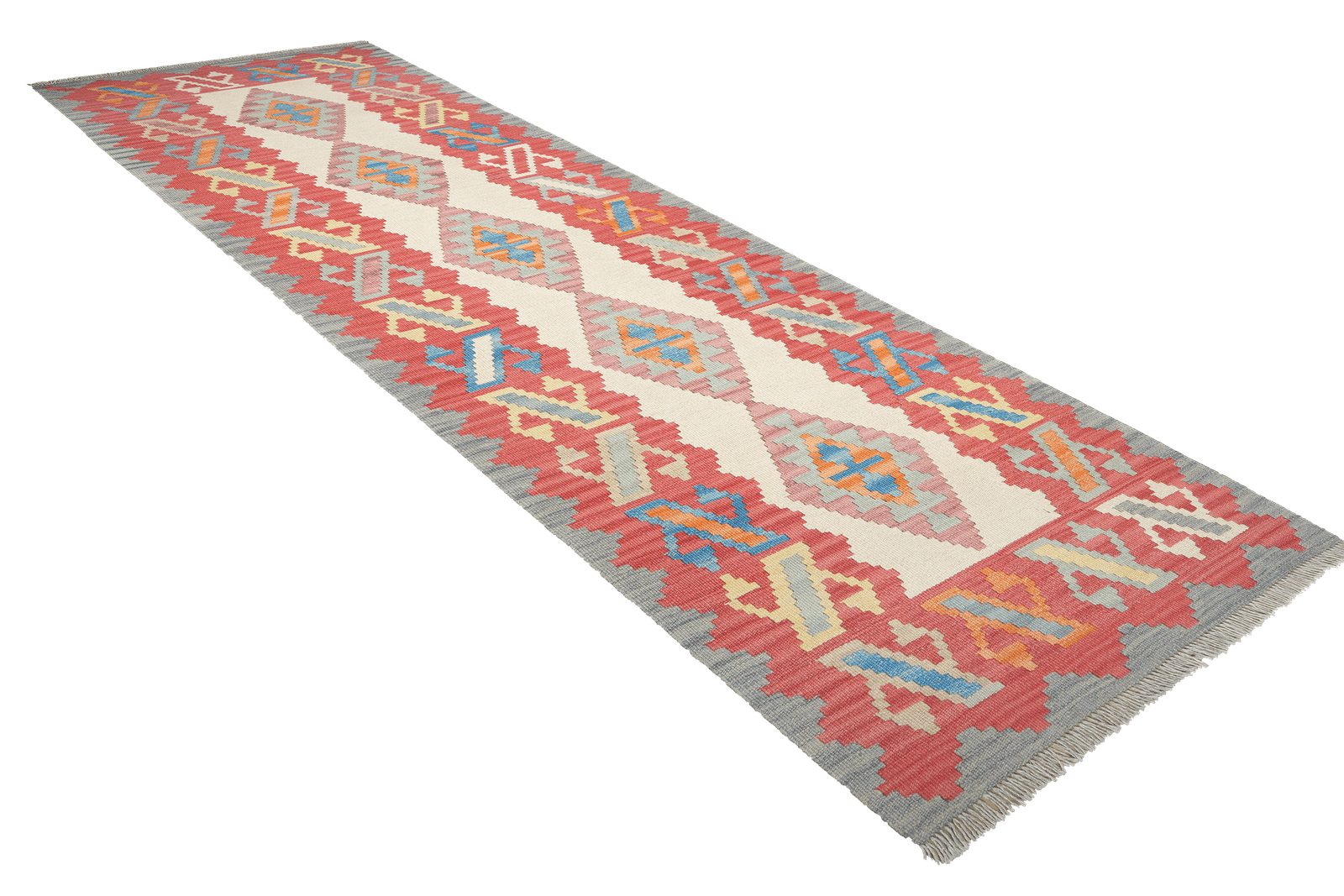 Kelim Gashgai — Handmade, 82x300 cm, Beige, 100% Virgin Wool | View 4