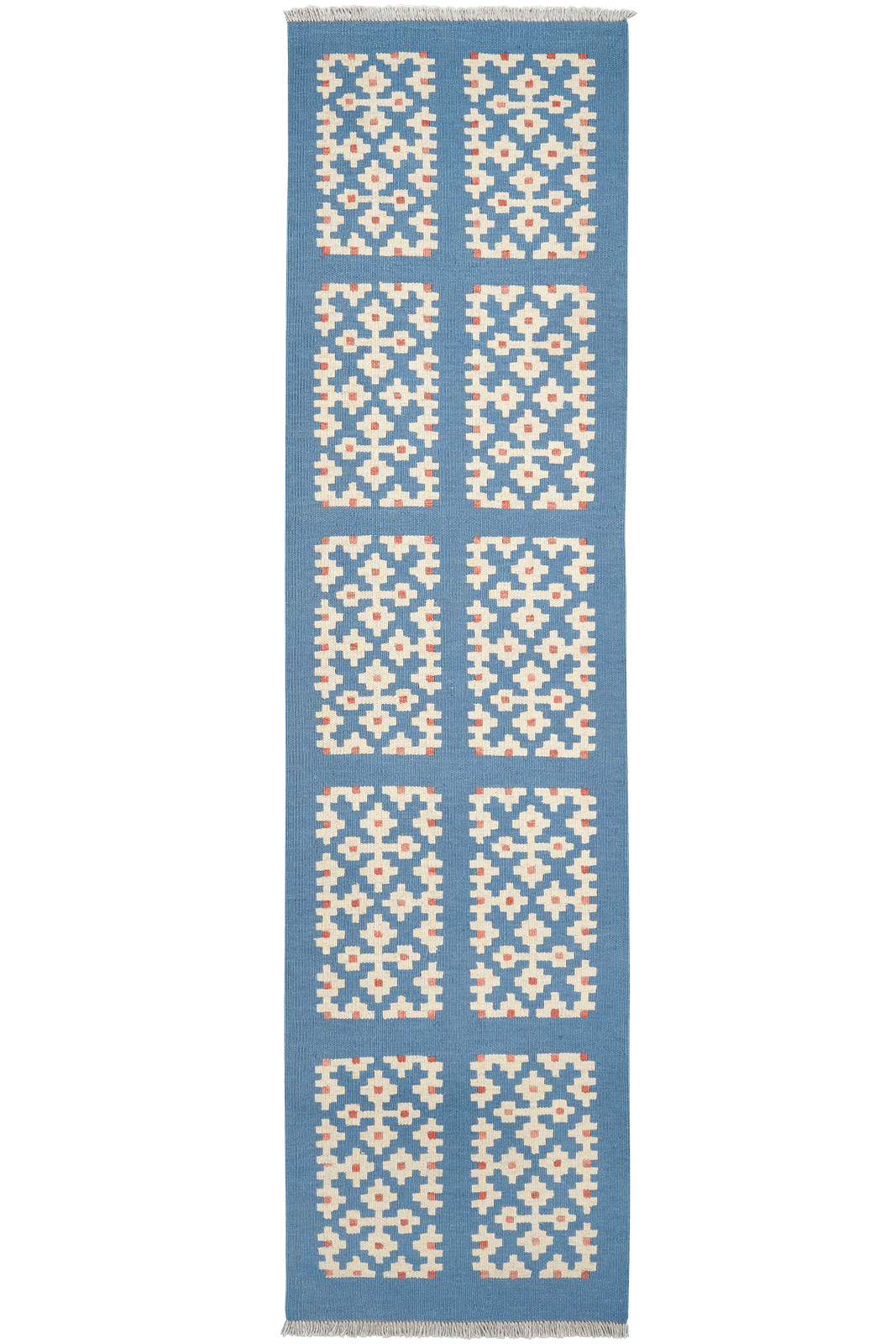 Kelim Gashgai — Handmade, 62x244 cm, Blue, 100% Virgin Wool | Main view