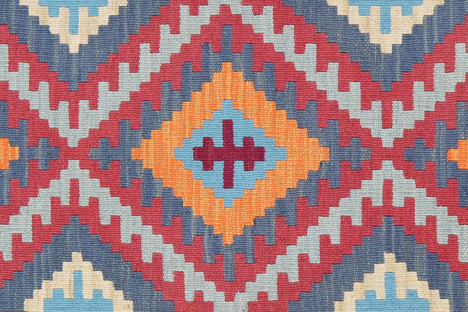 Kelim Gashgai — Handmade, 68x194 cm, Red, 100% Virgin Wool | View 5