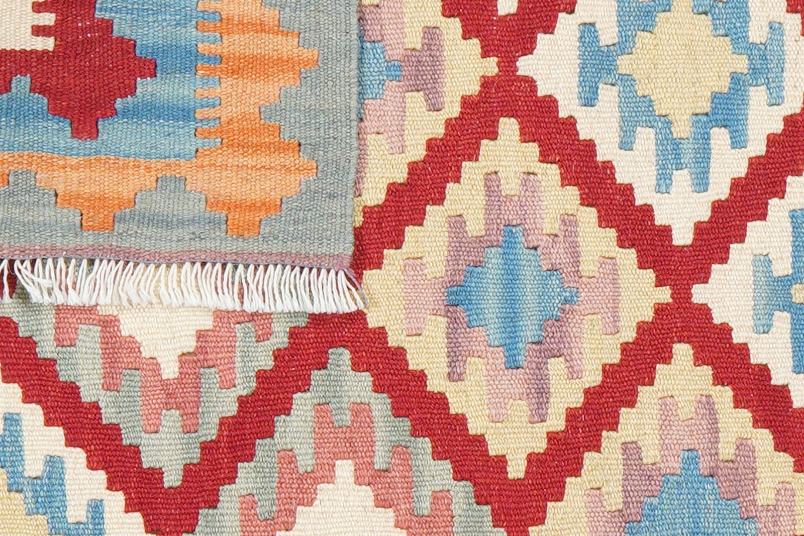 Kelim Gashgai — Handmade, 80x115 cm, Red, 100% Virgin Wool | View 6