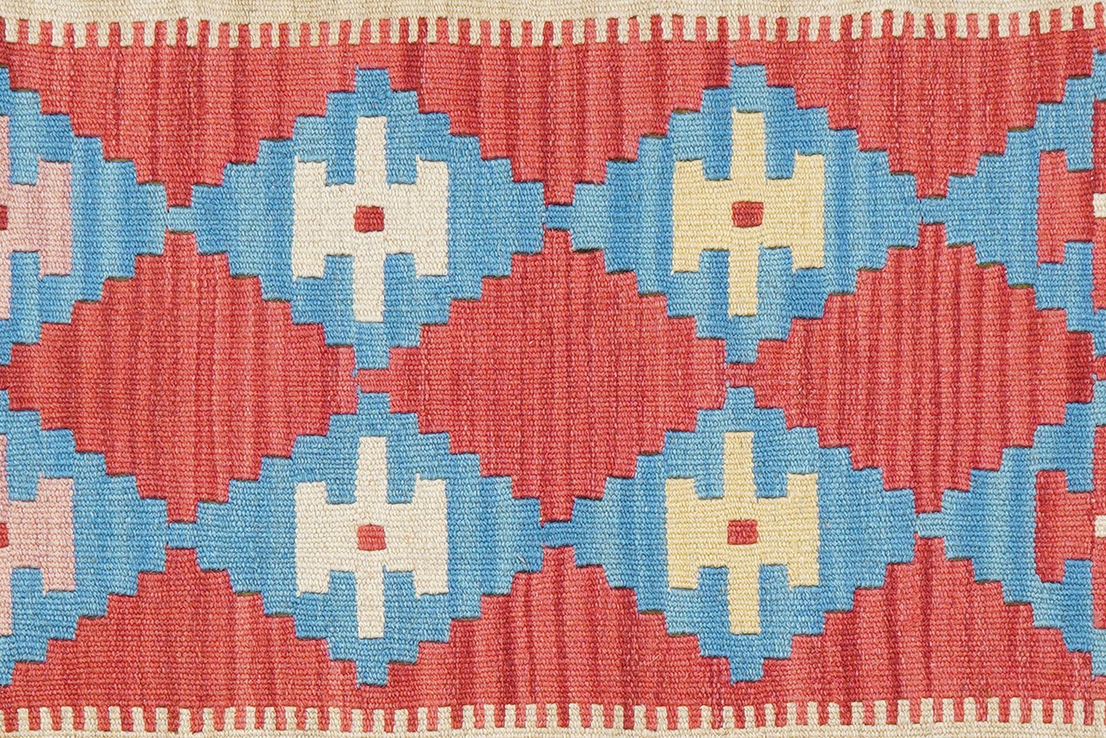 Kelim Gashgai — Handmade, 82x134 cm, Red, 100% Virgin Wool | View 5
