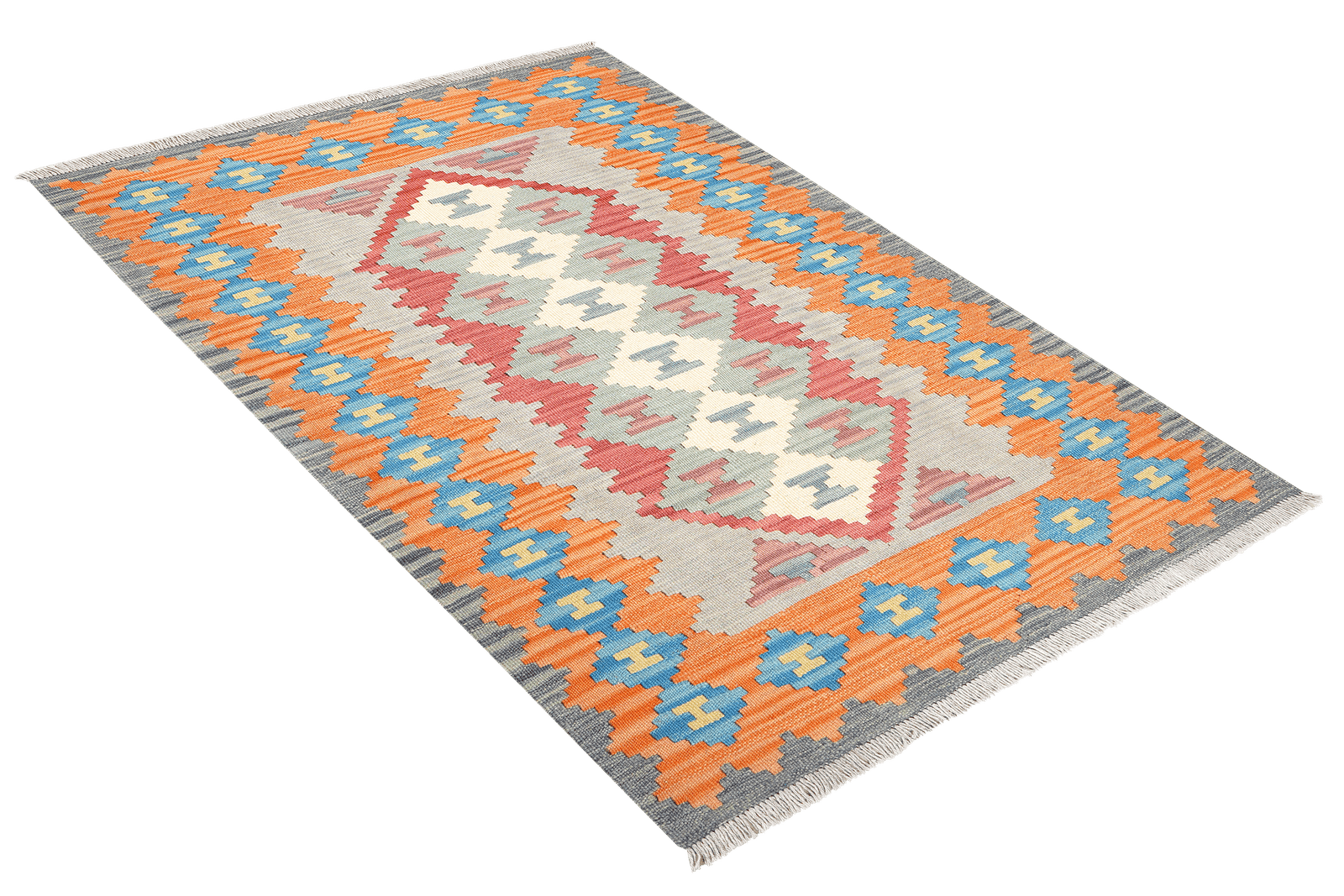 Kelim Gashgai — Handmade, 102x150 cm, Multicolor, 100% Virgin Wool | View 4