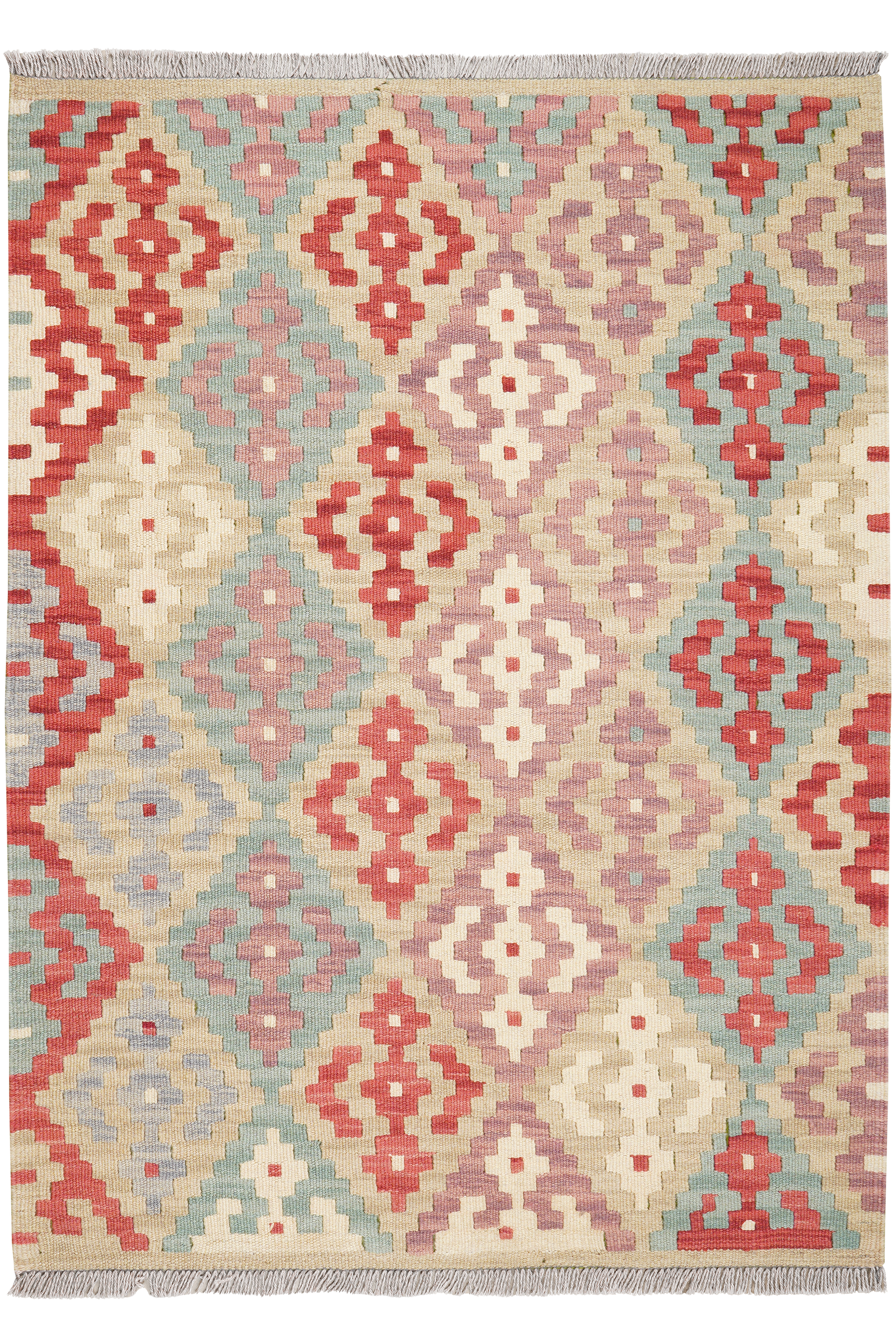 Kelim Gashgai — Handgefertigt, 148x109 cm, Bunt, 100% Virgin Wool | Main view