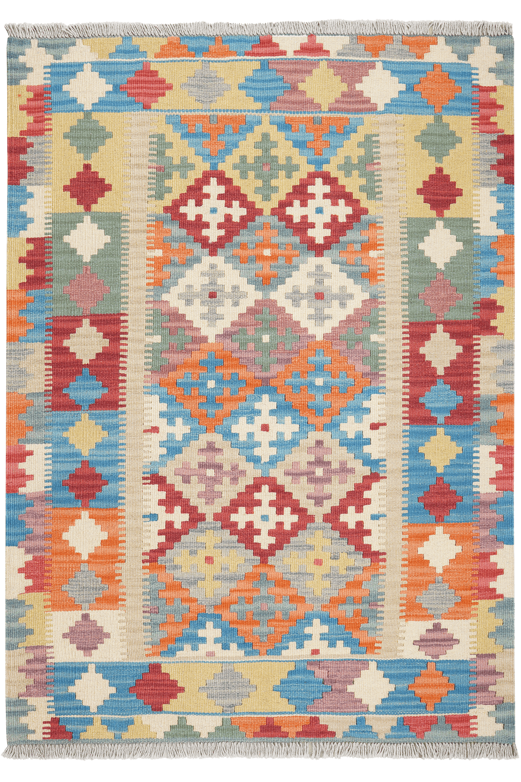 Kelim Gashgai — Handmade, 103x146 cm, Multicolor, 100% Virgin Wool | Main view