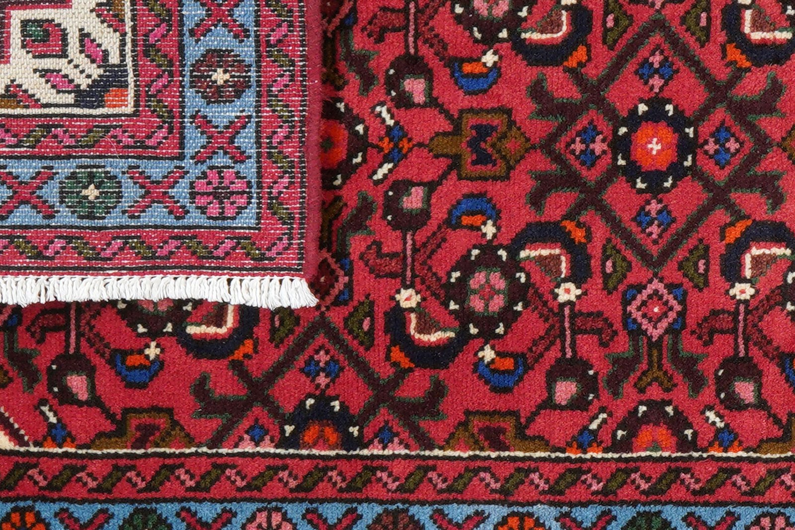 Hosseinabad — Hand-knotted, 69x196 cm, Red, 100% Virgin Wool | View 7