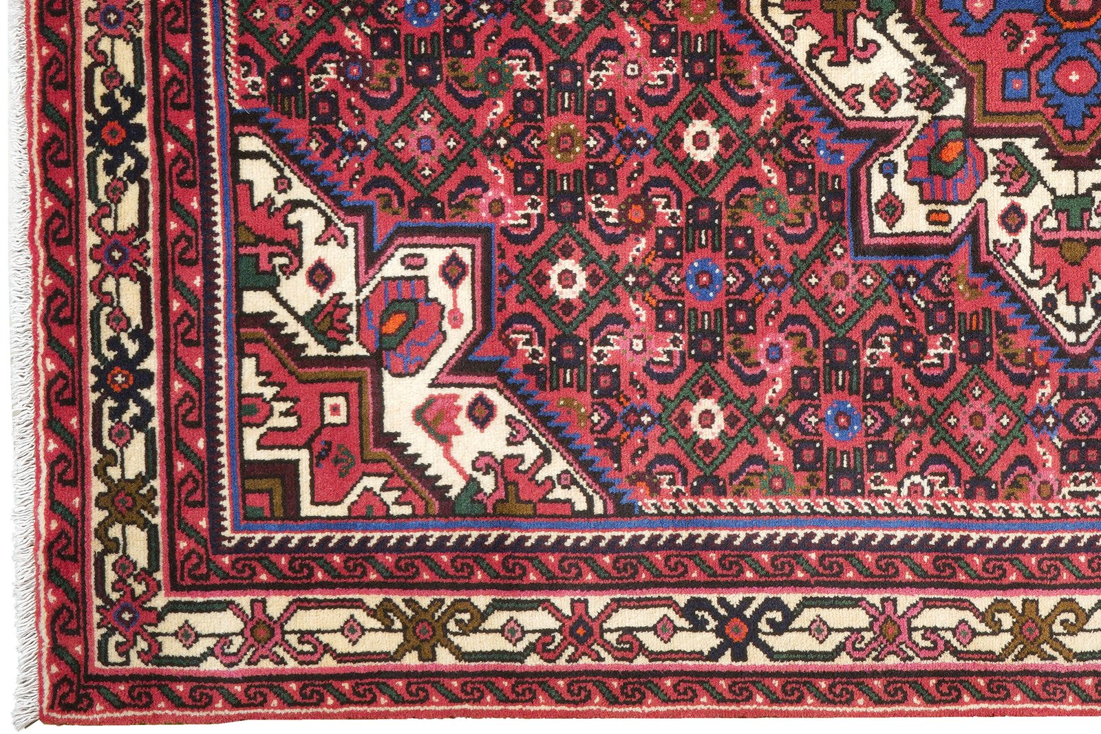 Hosseinabad — Hand-knotted, 151x225 cm, Red, 100% Virgin Wool | View 3