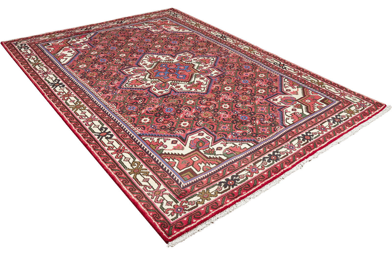 Hosseinabad — Hand-knotted, 151x225 cm, Red, 100% Virgin Wool | View 4