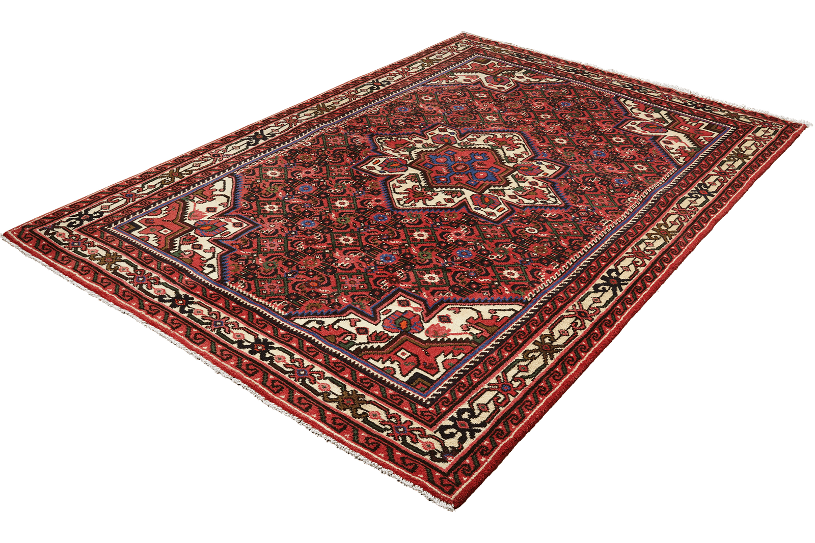 Hosseinabad — Hand-knotted, 151x225 cm, Red, 100% Virgin Wool | View 5
