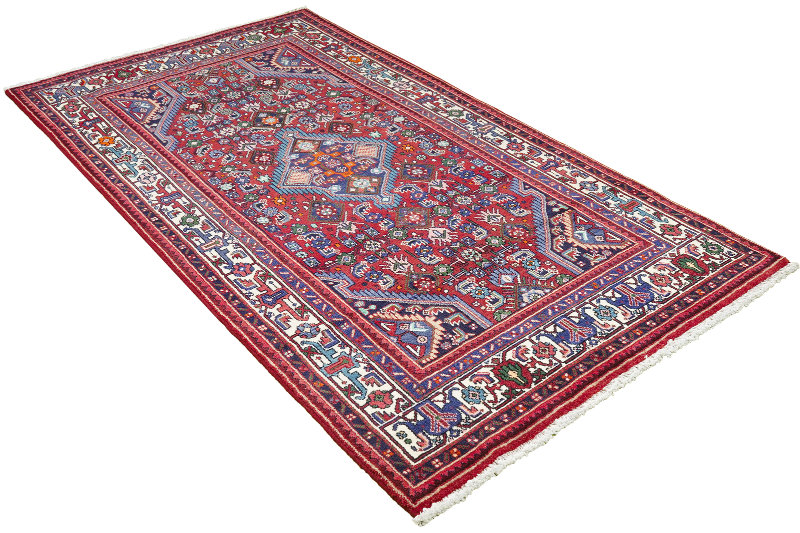 Assadabad — Hand-knotted, 121x214 cm, Red, 100% Virgin Wool | View 4