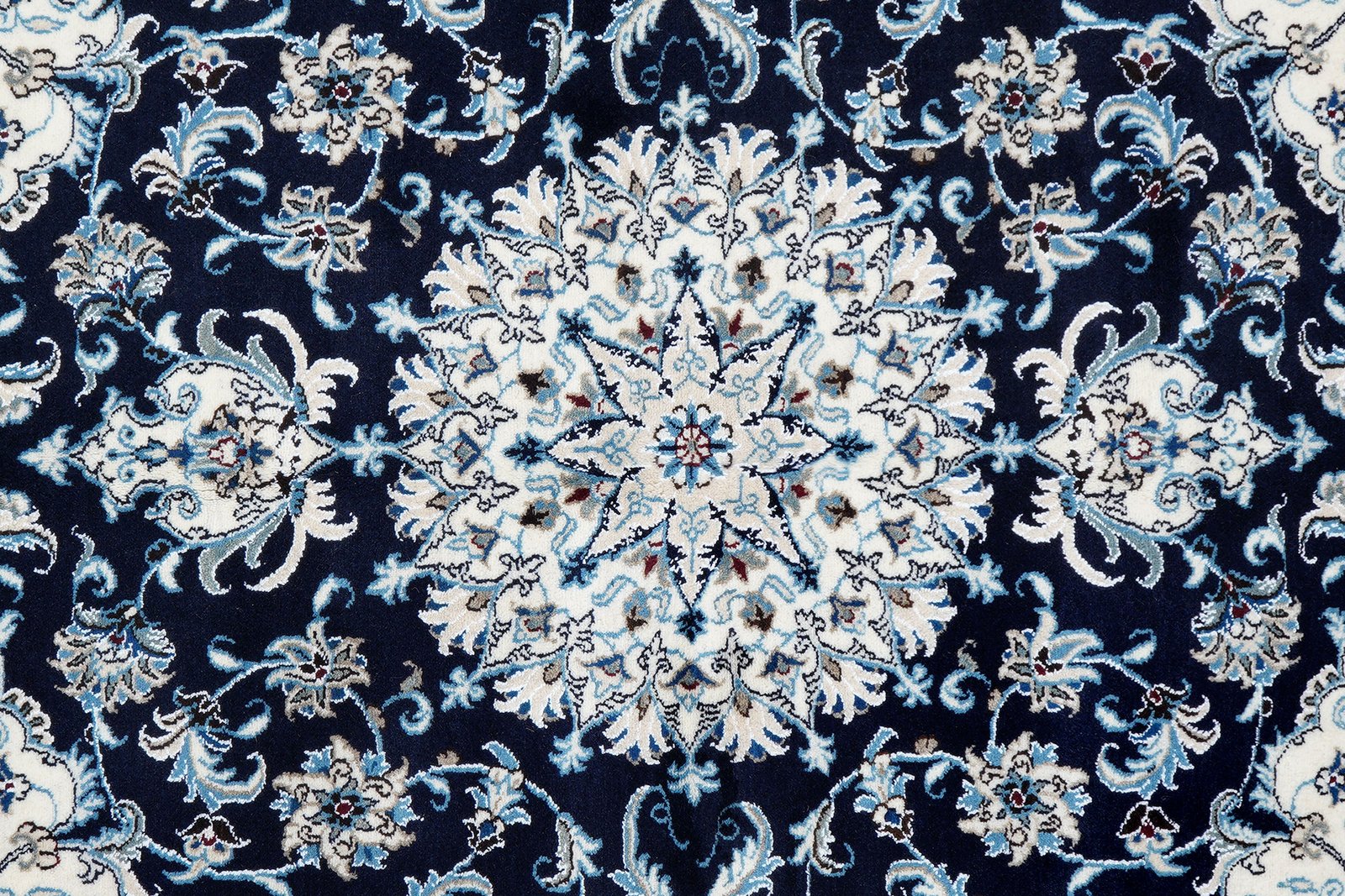 Nain 12La — Hand-knotted, 194x193 cm, Blue, 100% Virgin Wool | View 6