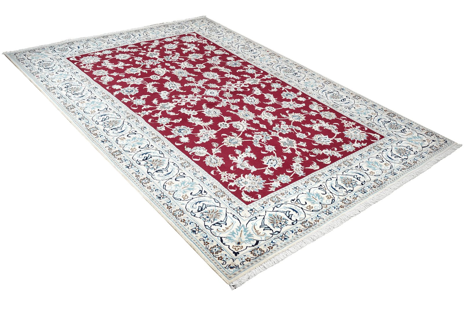 Nain 12La — Hand-knotted, 192x294 cm, Red, 100% Virgin Wool | View 4