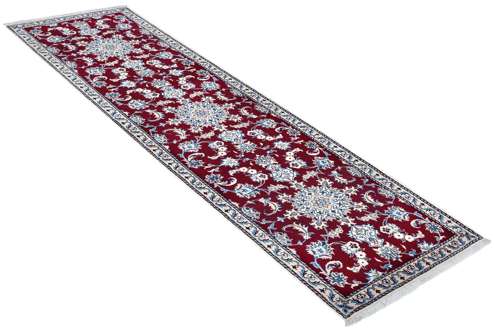 Nain 12La — Hand-knotted, 76x290 cm, Red, 100% Virgin Wool | View 4