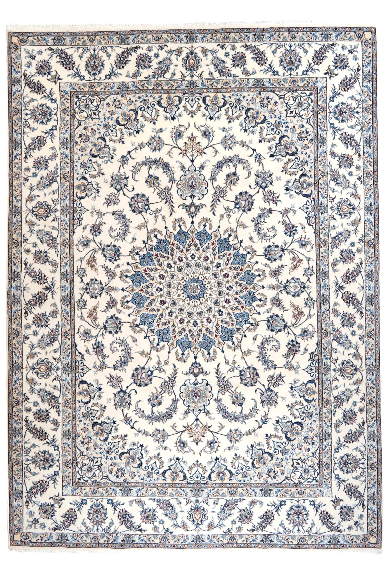 Nain 12La — Handgefertigt, 345x245 cm, Beige, 100% Virgin Wool | Main view