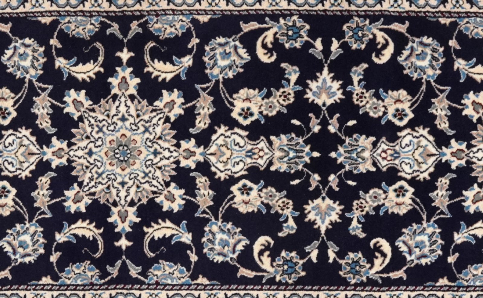 Nain 12La — Hand-knotted, 78x292 cm, Blue, 100% Virgin Wool | View 4