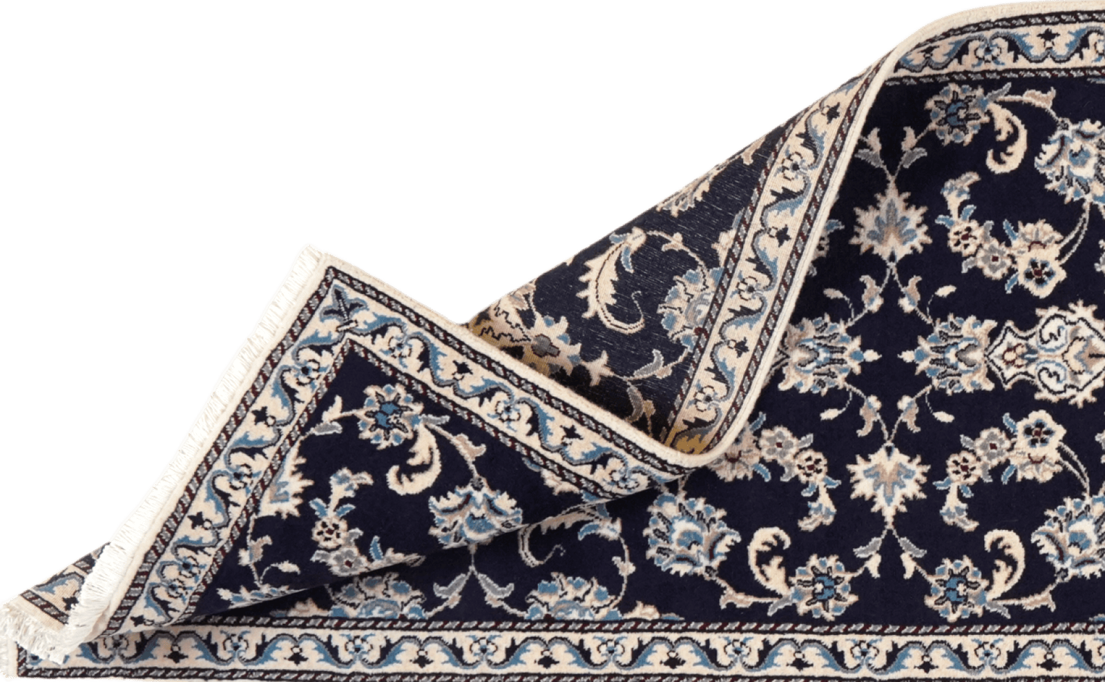 Nain 12La — Hand-knotted, 78x292 cm, Blue, 100% Virgin Wool | View 5