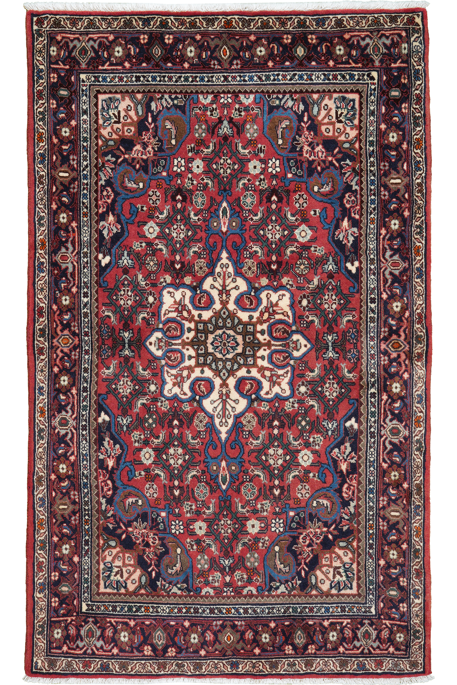 Bidjar Zandjan — Handgefertigt, 167x100 cm, Blau, 100% Virgin Wool | Main view