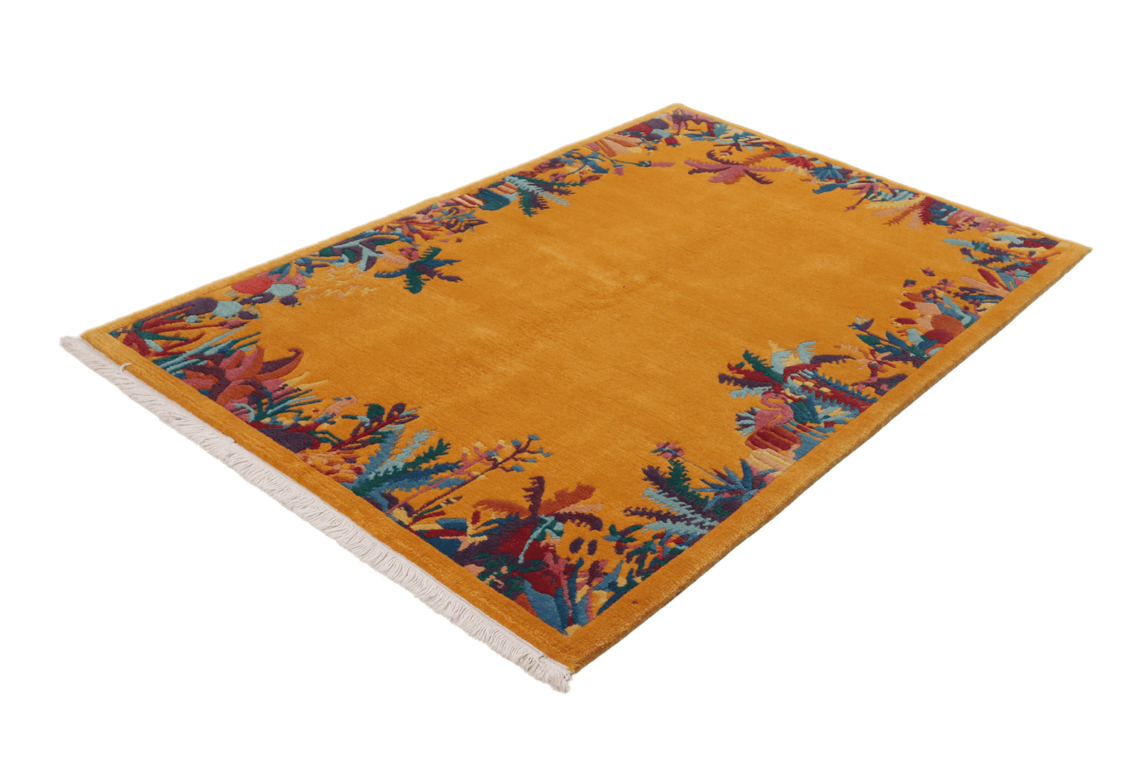 Nepal Sita — Hand-knotted, 120x180 cm, Orange, 100% Virgin Wool | View 6