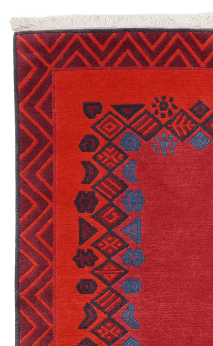 Nepal Anita — Hand-knotted, 172x243 cm, Red, 100% Virgin Wool | View 3