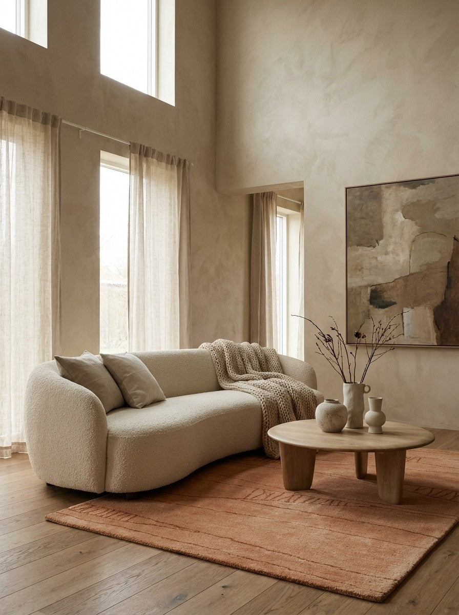 Nepal Deepa — Hand-knotted, 122x187 cm, Beige, 100% Virgin Wool | Detail view