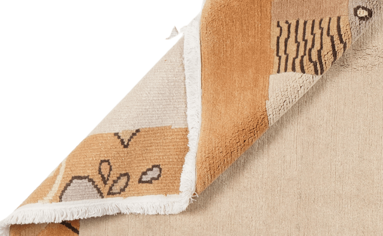 Nepal Priya — Hand-knotted, 152x195 cm, Beige, 100% Virgin Wool | View 5