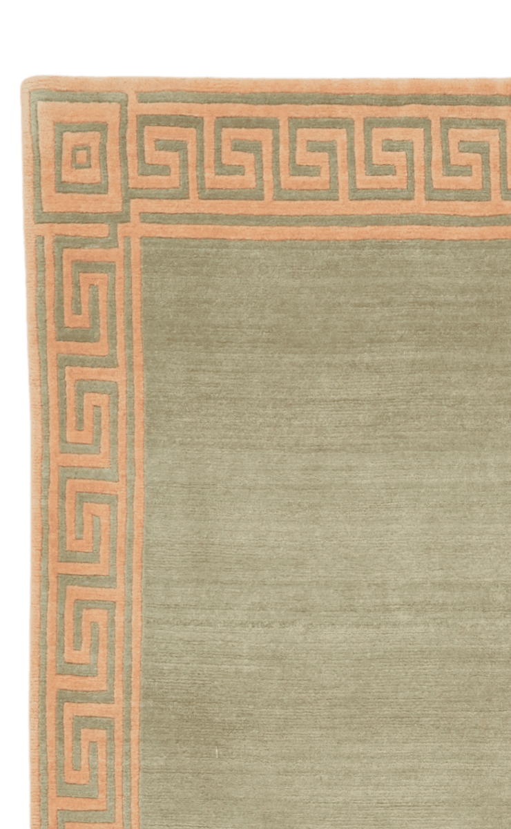 Nepal Mara — Hand-knotted, 150x202 cm, Green, 100% Virgin Wool | View 3