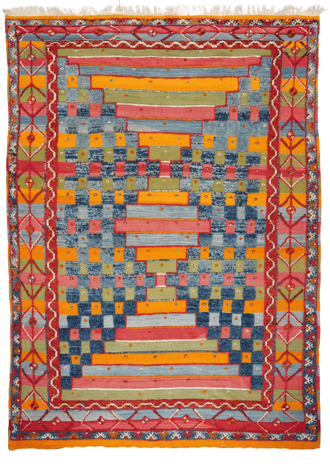 Marokko — Hand-knotted, 195x267 cm, Multicolor, 100% Virgin Wool | Main view