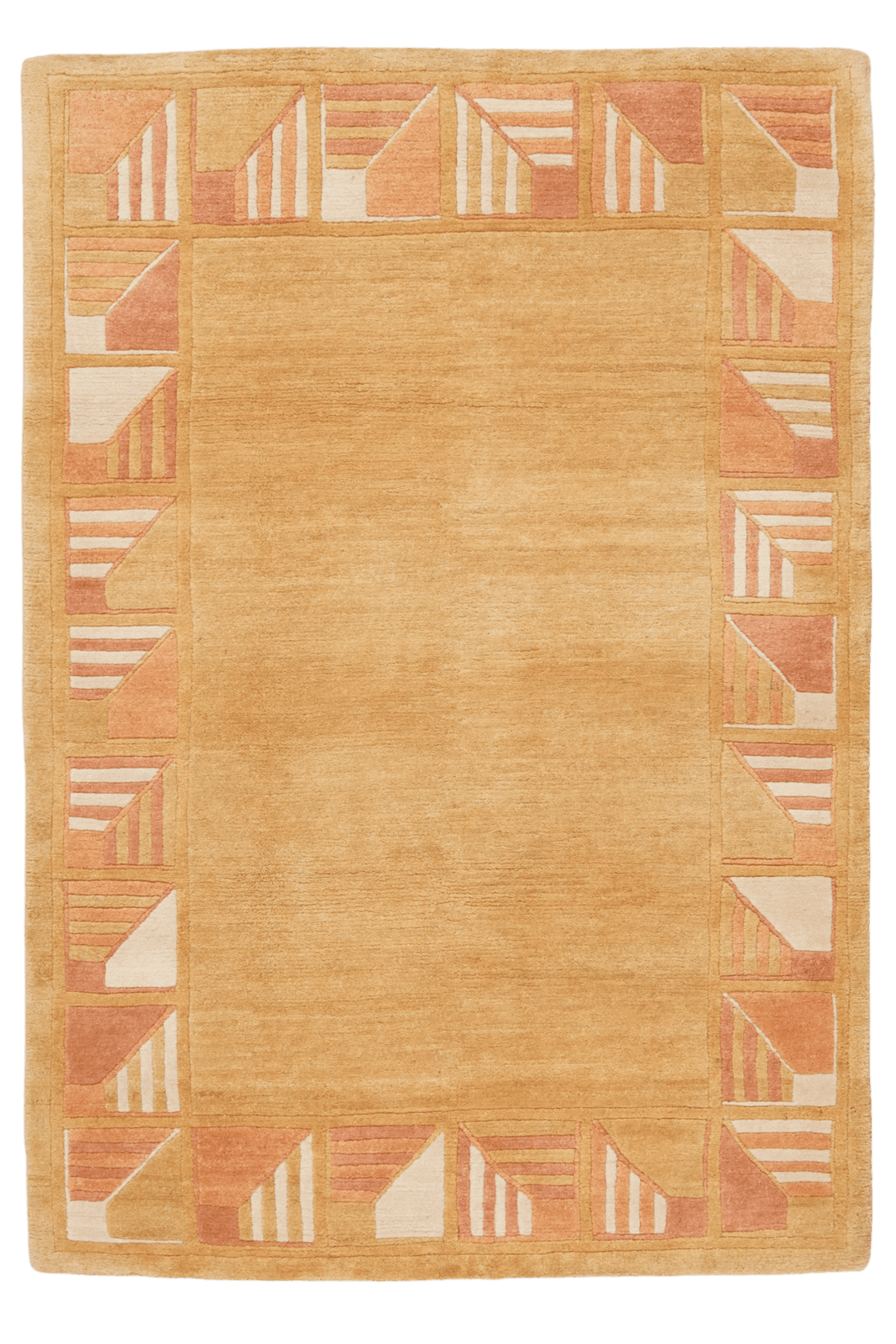 Nepal — Hand-knotted, 120x180 cm, Yellow, 100% Virgin Wool | Main view