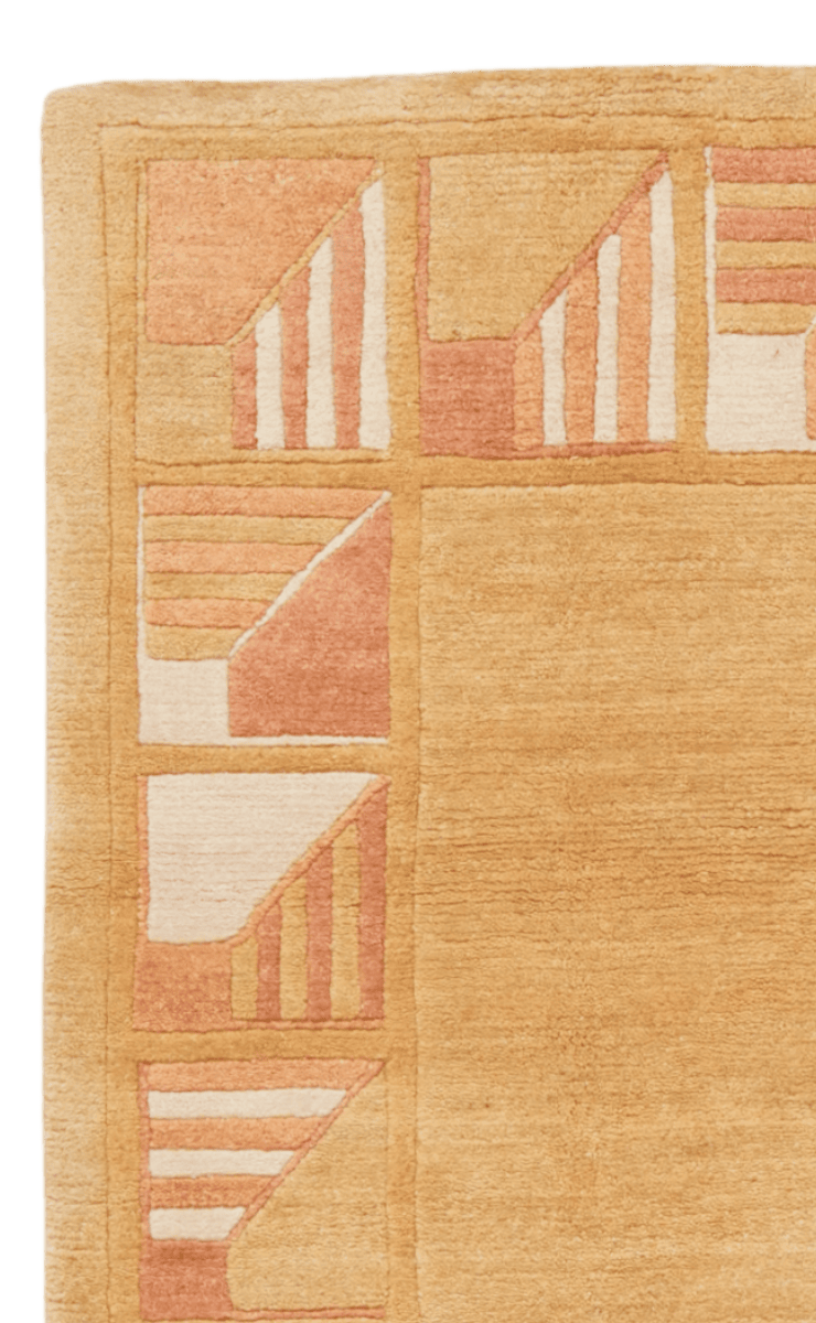 Nepal — Hand-knotted, 120x180 cm, Yellow, 100% Virgin Wool | View 3