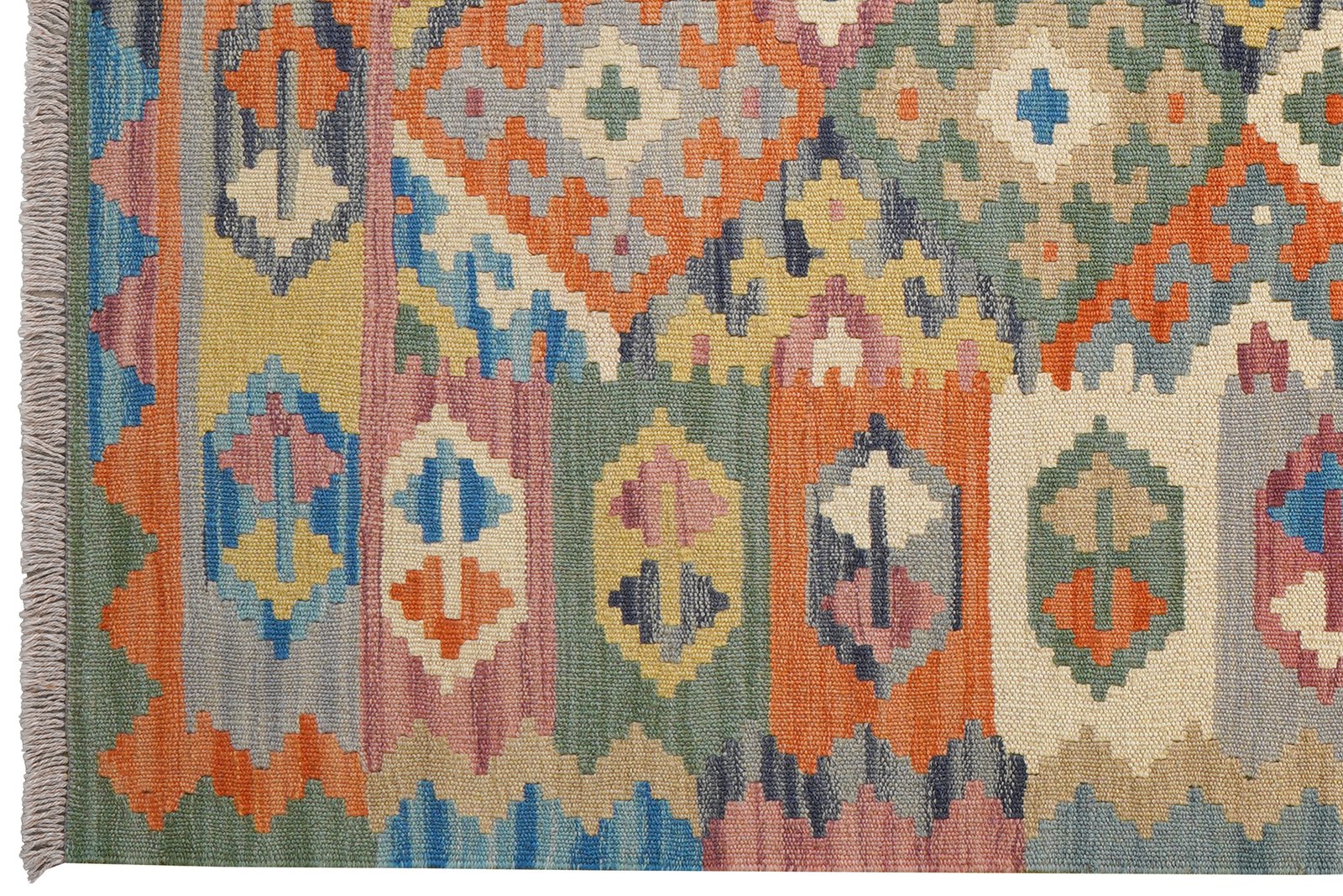 Kelim Gashgai — Handmade, 121x170 cm, Multicolor, 100% Virgin Wool | View 3
